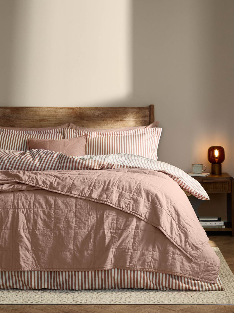 Yard Cotta Hebden stonewashed cotton bedspread, UK version