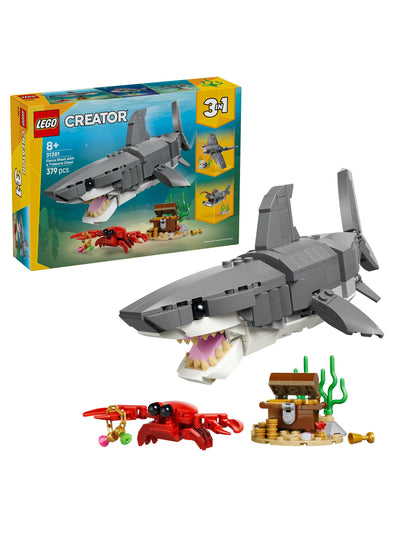 Next LEGO Creator 3-In-1 Fierce Shark with a Treasure Chest Building Toy Set- Buy online at McGrocer