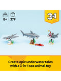 LEGO Creator 3-in-1 Fierce Shark building toy set, imported from the UK