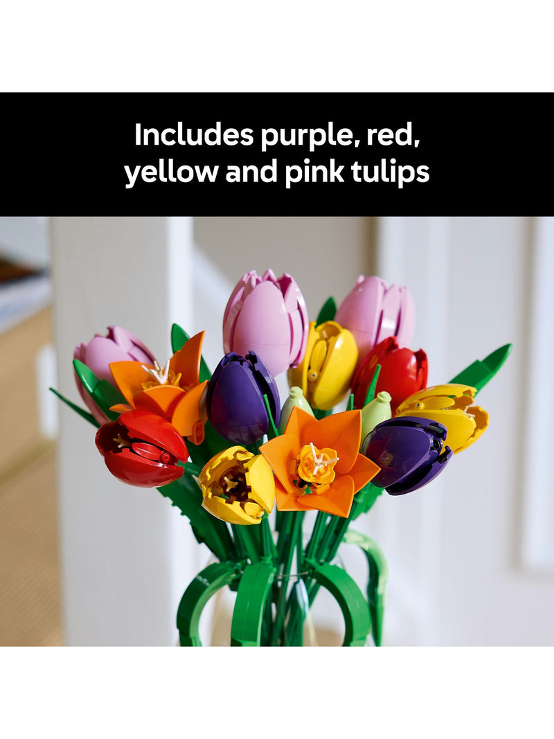 LEGO Botanicals tulip bouquet building set, imported from the UK