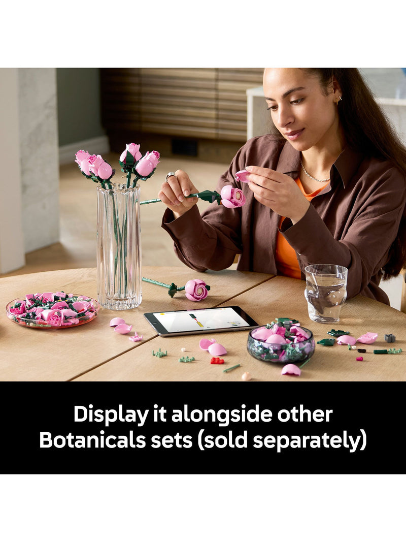 LEGO Botanicals Pink Roses building set 10374, imported from the UK