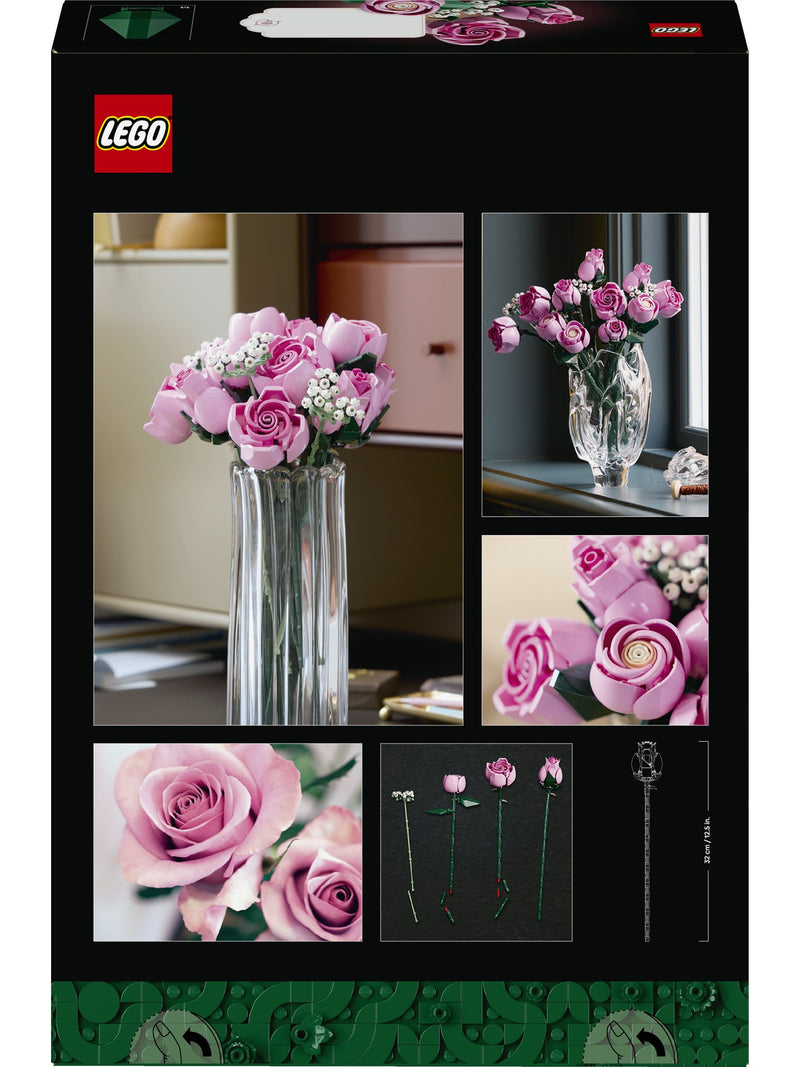 LEGO Botanicals Pink Roses building set 10374, imported from the UK