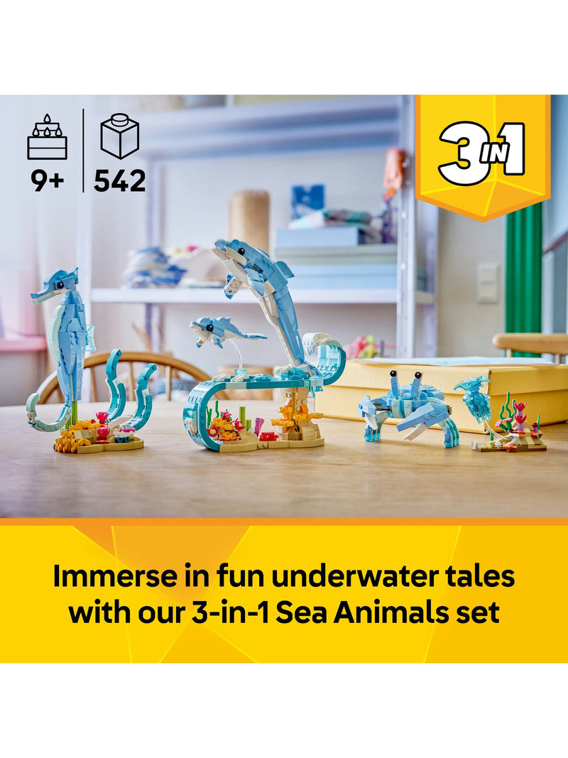 LEGO Creator 3in1 Sea Animals dolphins toy (British brand)