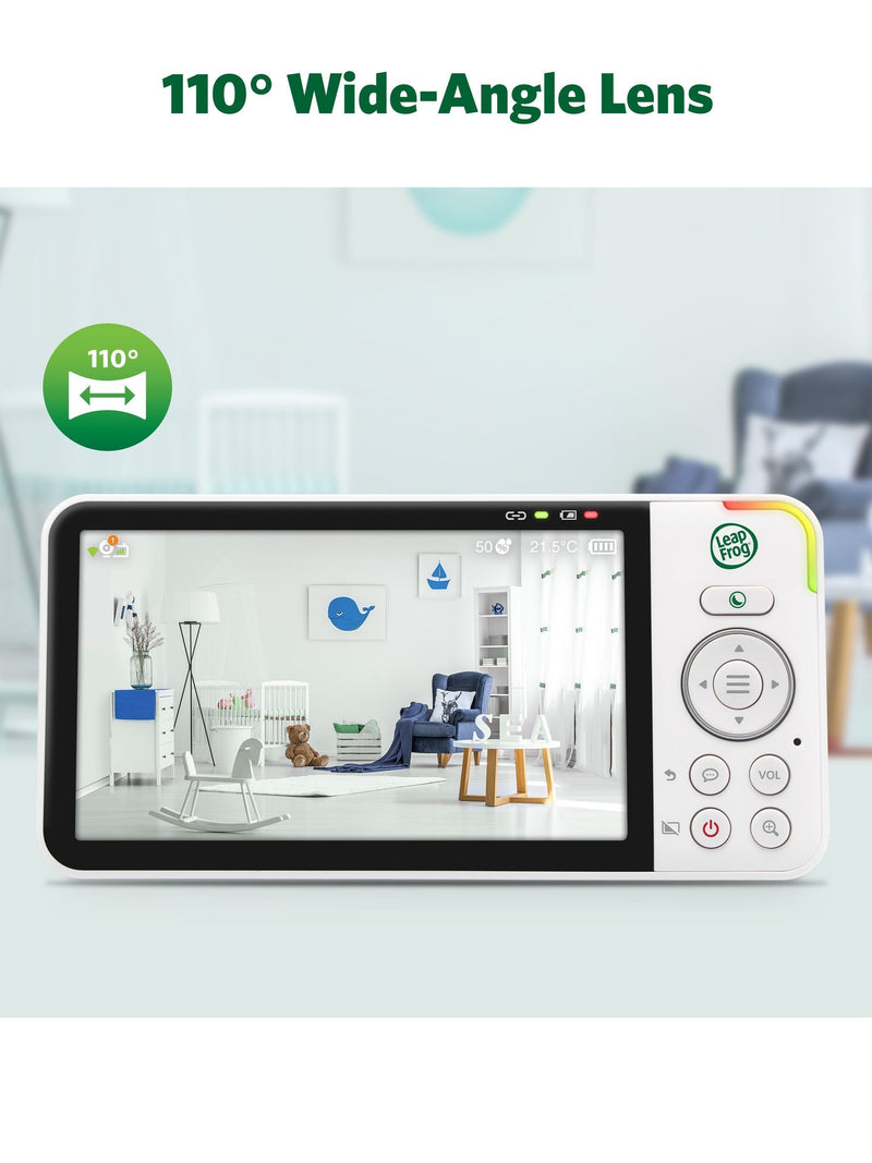 Leapfrog baby monitor white 5 inch with pan tilt zoom - British product