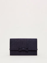 Next Phase Eight Blue Grosgrain Bow Clutch Purse- Buy online at McGrocer