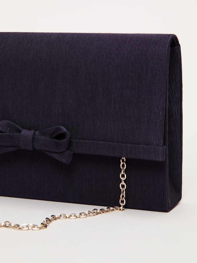 Phase Eight blue grosgrain bow clutch purse - British product