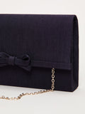 Phase Eight blue grosgrain bow clutch purse - British product