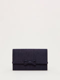 Phase Eight blue grosgrain bow clutch purse - British product