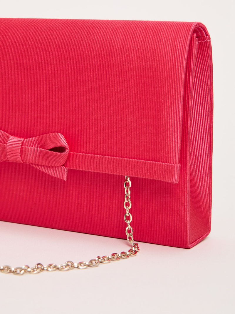 Phase Eight pink grosgrain bow clutch purse - British product