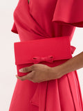 Phase Eight pink grosgrain bow clutch purse - British product