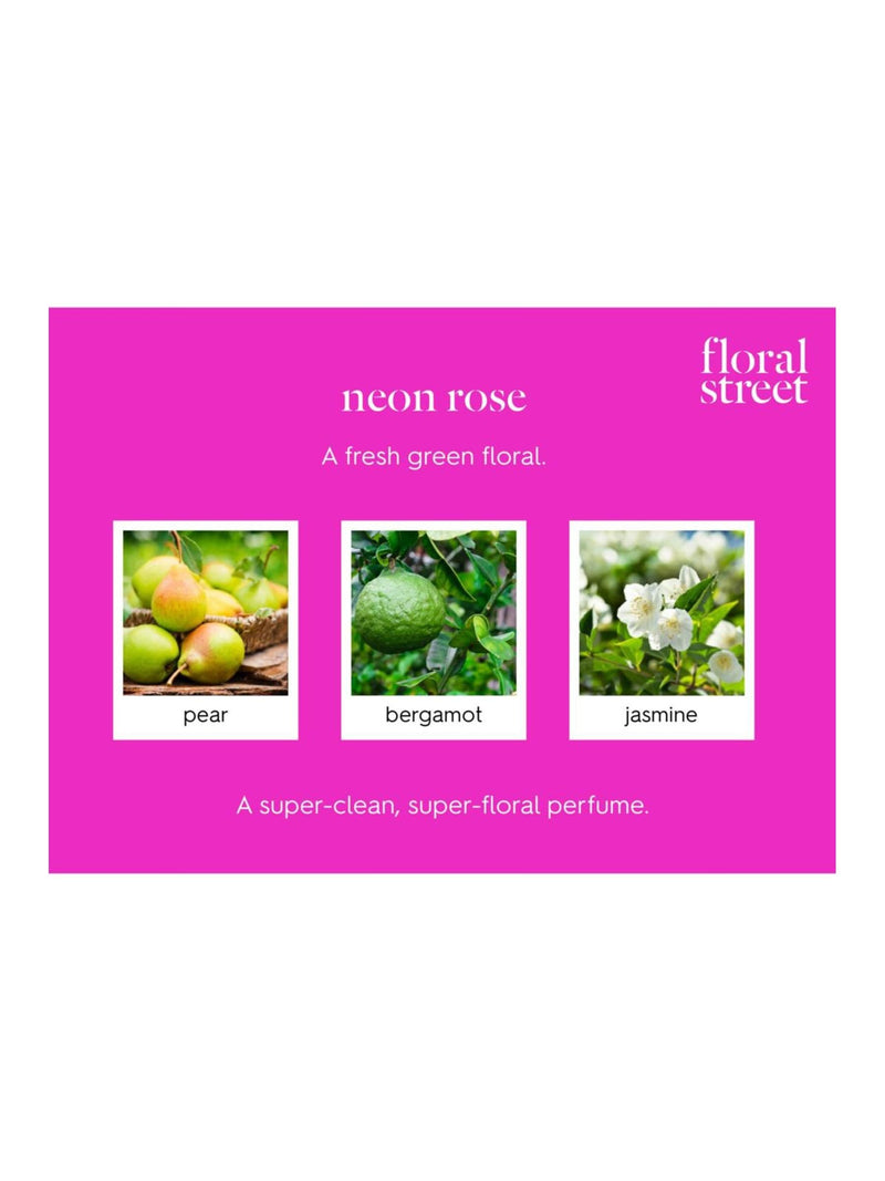 Floral Street Neon Rose Eau de Parfum, imported from the UK
