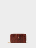 Osprey London Carla leather zip around purse brown (British brand)