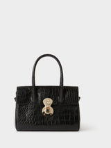 Next Osprey London Black The Weybridge Leather Mini Grab Bag- Buy online at McGrocer