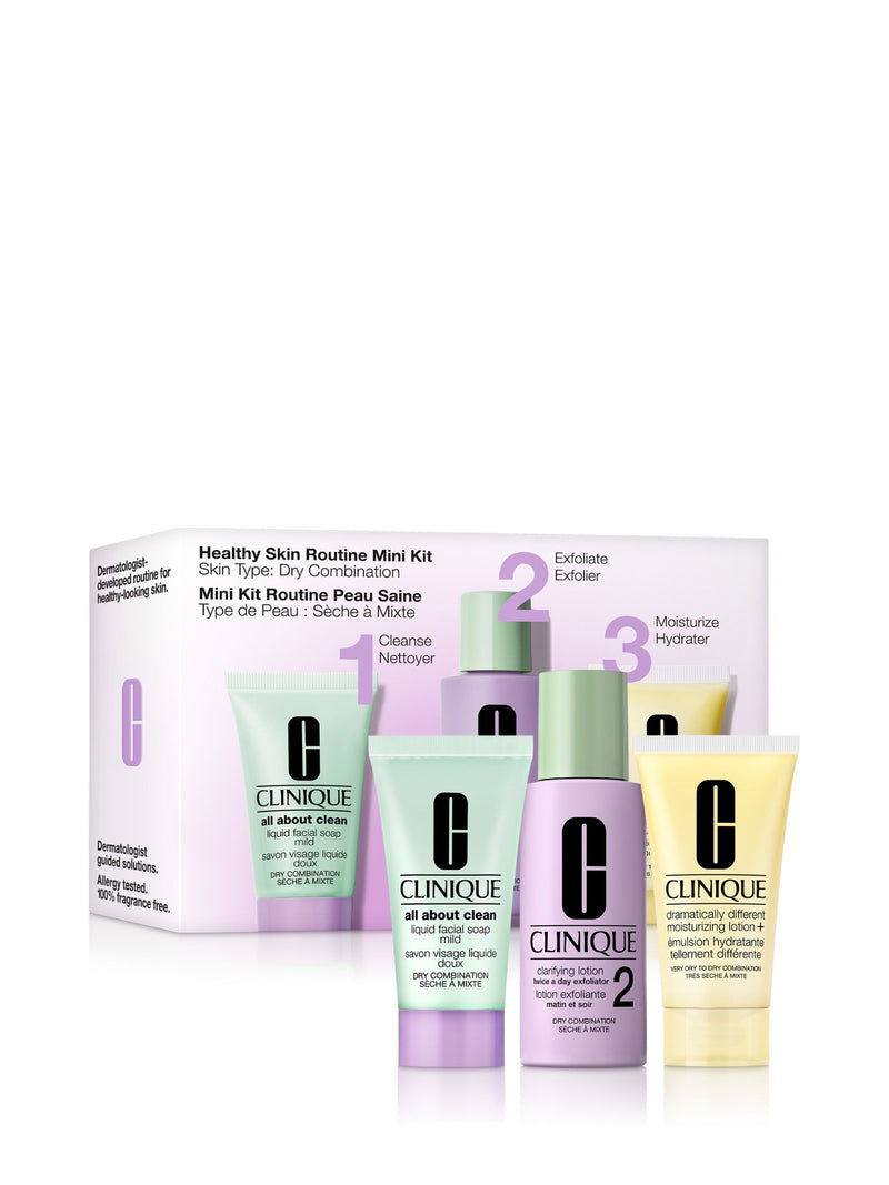 Clinique dry skin mini kit 3-step skincare (British brand)