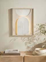 Next Neutral Light Up Textured Abstract Wall Art, 40cm x 50cm- Buy online at McGrocer