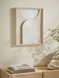 Neutral light up textured abstract wall art, imported from the UK