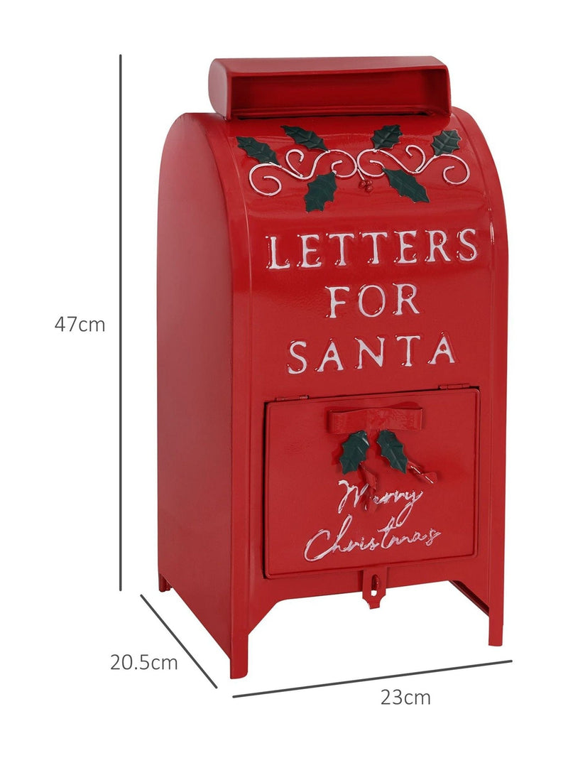 Homcom Christmas letter postbox red A5, UK version