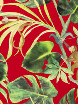 Next Clarke and Clarke Red Monkey Business Exotica 2 Wallpaper, 10m Roll- Buy online at McGrocer