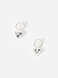 Oliver Bonas Cora hoop earrings with heart charm, imported from the UK