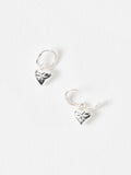 Oliver Bonas Cora hoop earrings with heart charm, imported from the UK