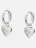 Oliver Bonas Cora hoop earrings with heart charm, imported from the UK