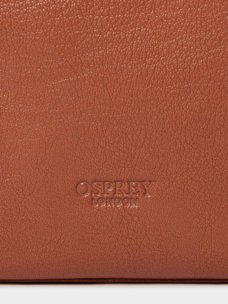 Osprey London brown The Arlington leather washbag, imported from the UK