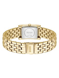 BOSS gold tone tank watch with green dial, imported from the UK