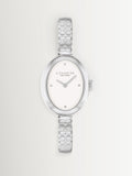Coach Sammy 22mm oval watch stainless steel white dial, imported from the UK
