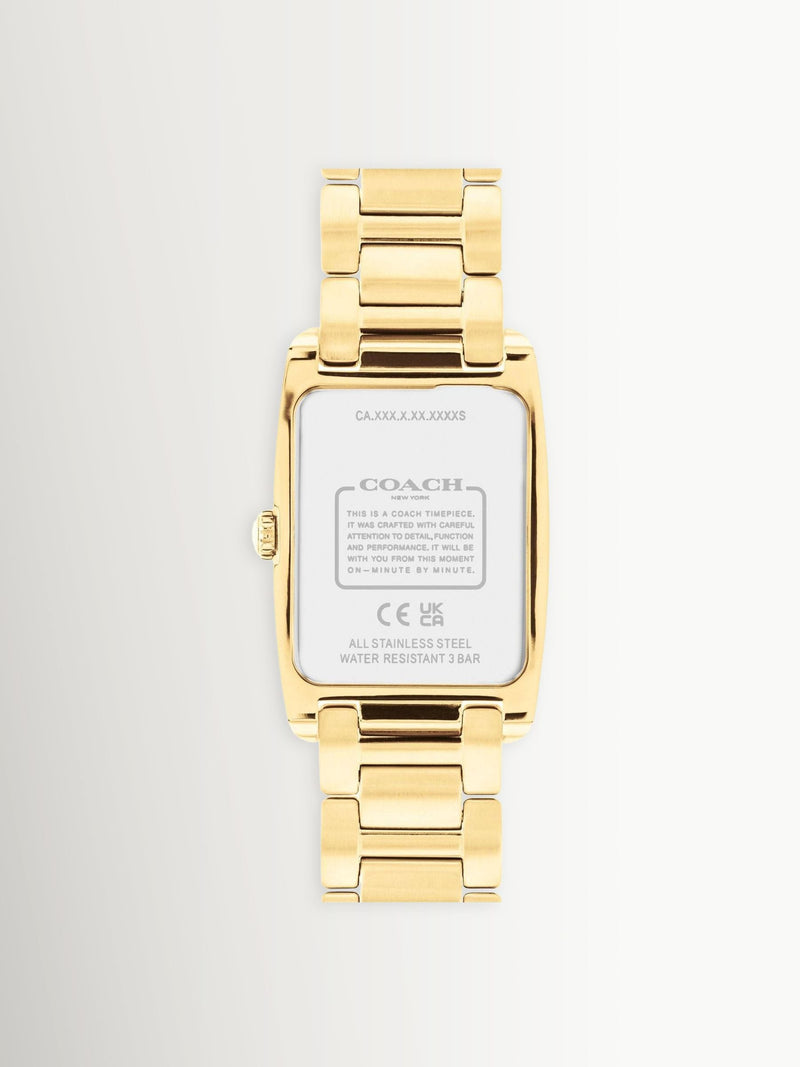 Coach gold tone Reese crystal bracelet watch (British brand)