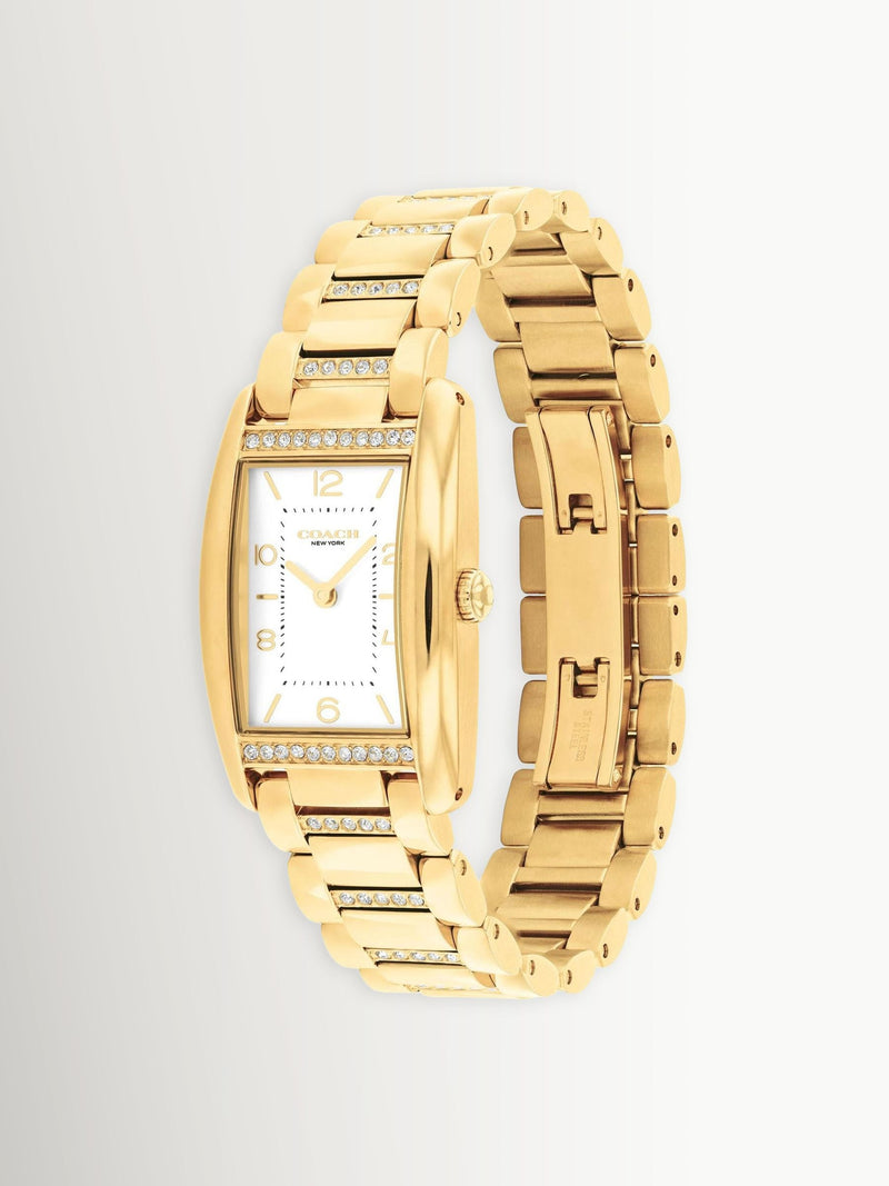 Coach gold tone Reese crystal bracelet watch (British brand)