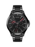 HUGO Black Leap IP bracelet watch 45mm, imported from the UK