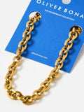 Oliver Bonas gold tone waterproof chunky chain necklace - British product
