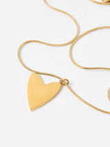 Next Oliver Bonas Gold Tone Stainless Steel Waterproof Small Heart Pendant Necklace- Buy online at McGrocer