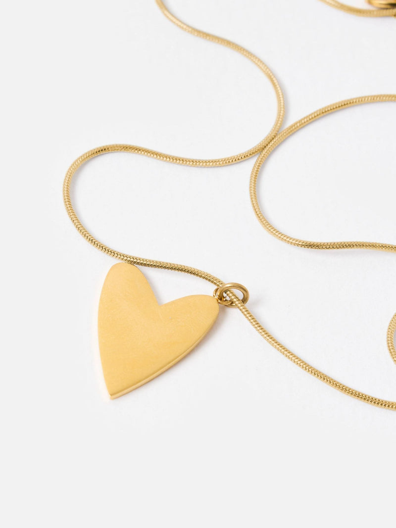 Oliver Bonas gold tone heart pendant necklace (British brand)