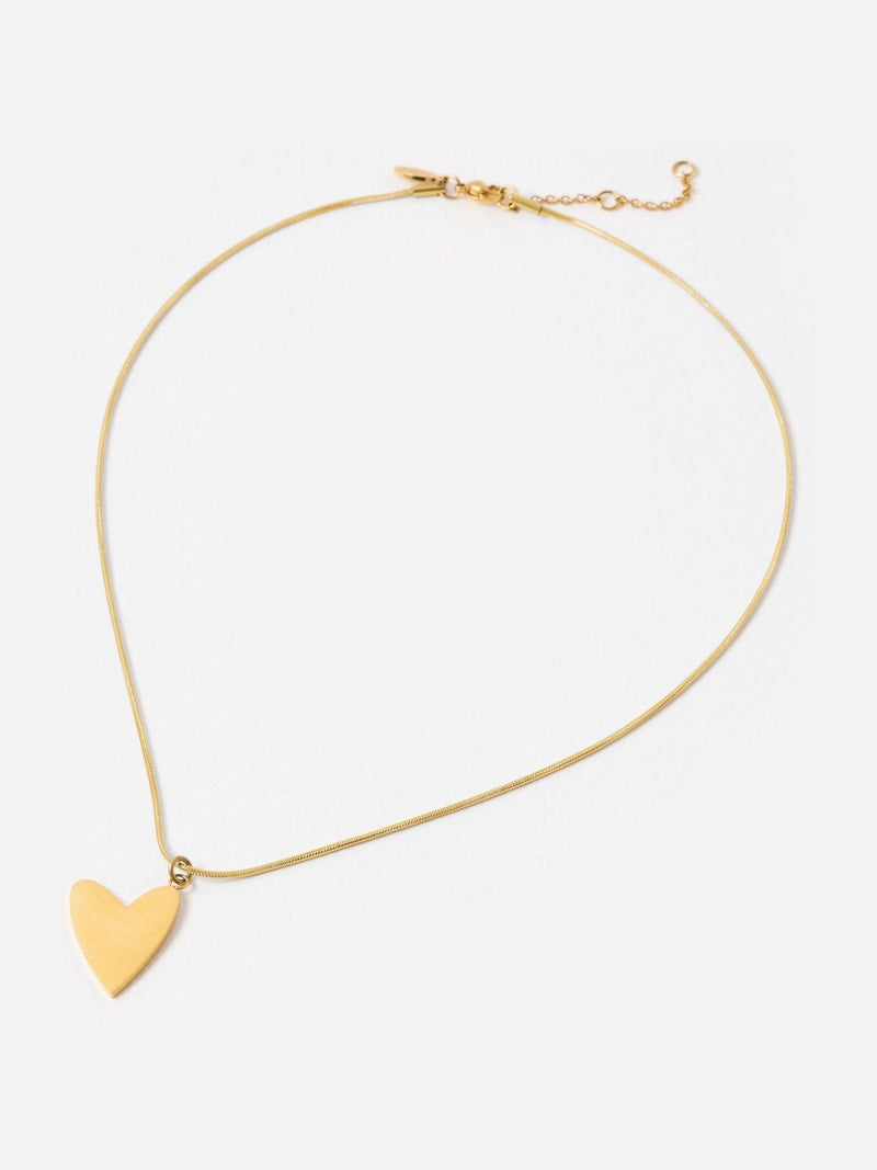 Oliver Bonas gold tone heart pendant necklace (British brand)