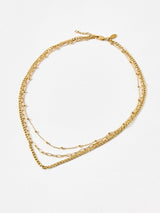 Next Oliver Bonas Gold Tone Stainless Steel Waterproof Layered Necklace- Buy online at McGrocer