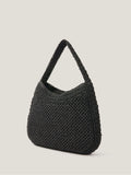 Monsoon black raffia shoulder bag - British product