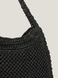 Monsoon black raffia shoulder bag - British product