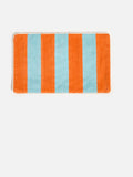 Oliver Bonas orange blue striped velvet cushion cover 30x50cm, UK version