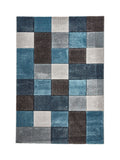 Think Rugs Blue Brooklyn 646 geometric rug - British product