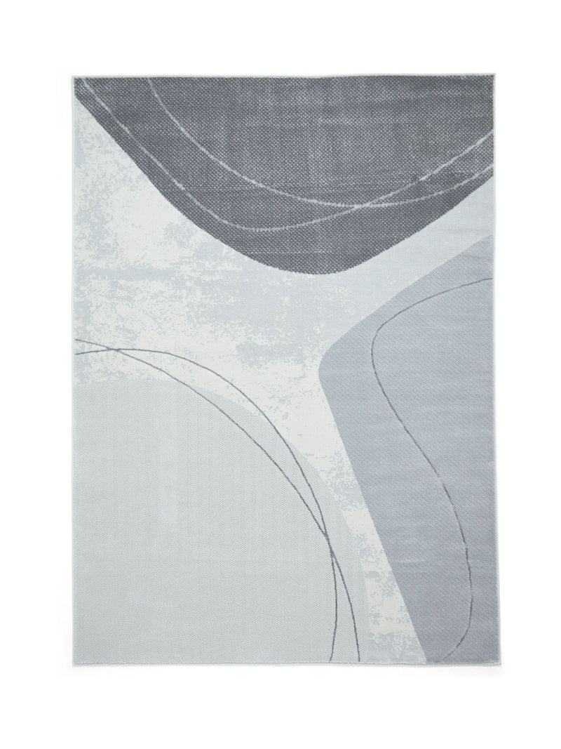 Think Rugs Grey Apollo modern abstract rug, imported from the UK