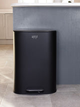 Next Charles Bentley Black 50L Pedal Kitchen Bin- Buy online at McGrocer