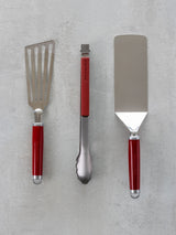 Next KitchenAid Red Indoor Grilling 3 Piece Set- Buy online at McGrocer