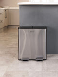 Charles Bentley 30L dual compartment kitchen bin stainless steel (British brand)