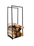 Snug black log holder 80cm tall - British product