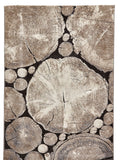 Think Rugs Beige Woodland modern rug imported from the UK
