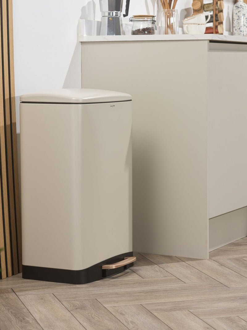 Salter cream 50 litre pedal bin (British brand)