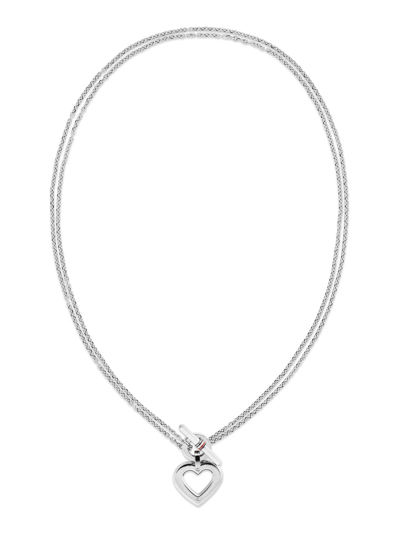 Tommy Hilfiger stainless steel toggle heart necklace, UK version