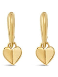 Dinny Hall gold heart drop hoop earrings, UK version