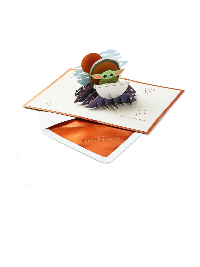 Hallmark The Mandalorian Grogu pop-up card (British brand)
